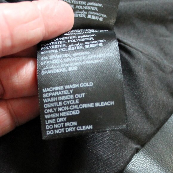 BEBE Black Pleather Belted Vest, XS - Picture 7 of 8